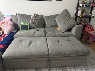 Gray sofa bed