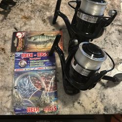 2 HF 6000 Reels Prespooled PLUS Vudu Swimbait, RR Leader Rigs + BONUS