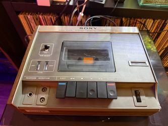 Vintage Sony TC-122 Solid State Stereo Cassette-Corder — Tested & Working, Missing Wood Side Panel (Cosmetic)