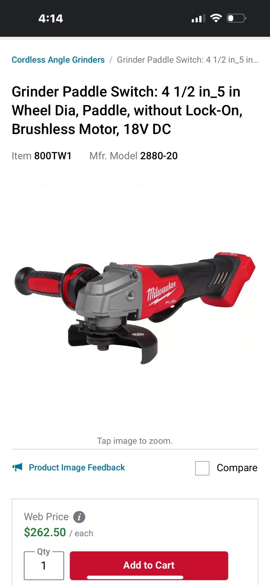 Milwaukee Grinder