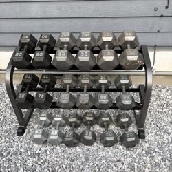 Dumbbells 1290 Lbs Plus Rack 