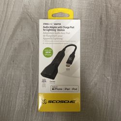 Audio Adapter with Charge Port for iPhone 