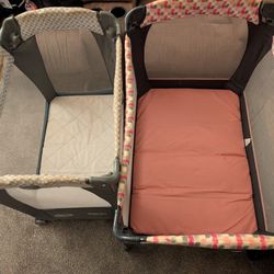 Two Pack And Play Cribs $45 For Both