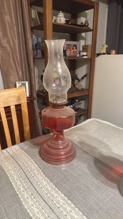 Large red oil lamp