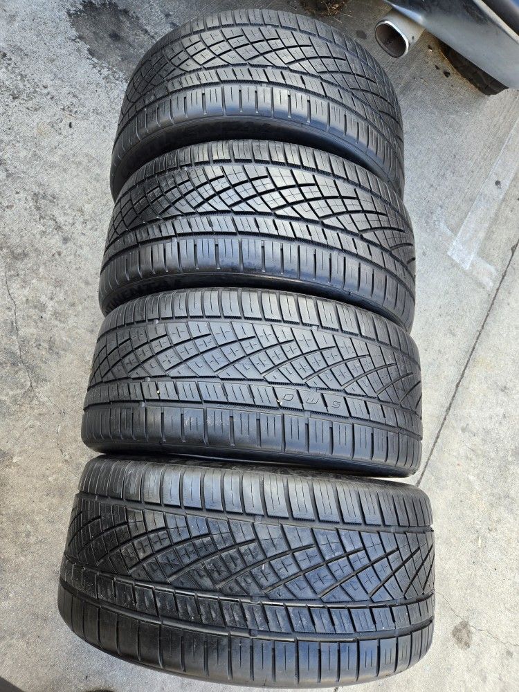 4 PCS OF TIRES. CONTINENTAL EXTREMECONTACT SPORT. SIZE 265/35/20