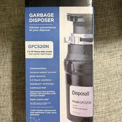 NEW GE GFC520N 1/2" Continuous Feed Garbage Disposal, Stainless Steel, 1/2 HP