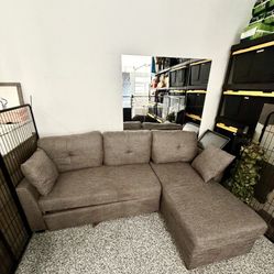 Small Couch With slide Out Bed & STORAGE 