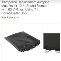 #5 Round Mat Trampoline Replacement 12' 60 V Rings 