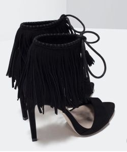 Zara fringed heels (Size Euro 40)