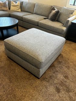 Macy’s Nightford Light Gray Square Ottoman