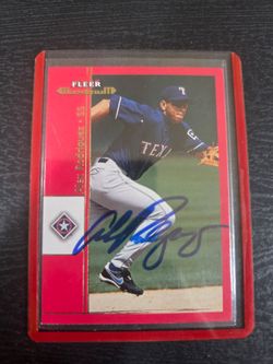 2002 Fleer Maximum Alex Rodriguez Signed Card w/ COA (Texas Rangers)