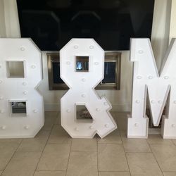 “B”& “M” Tall Marquee Letters (15$ for each) with Lamps/lights Battery Operated