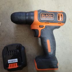 Black Decker Battery Cordless Drill And Battery