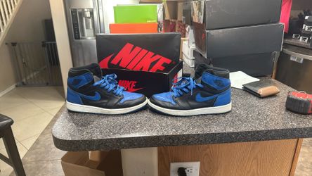Jordan 1 Black/royal White Size 10
