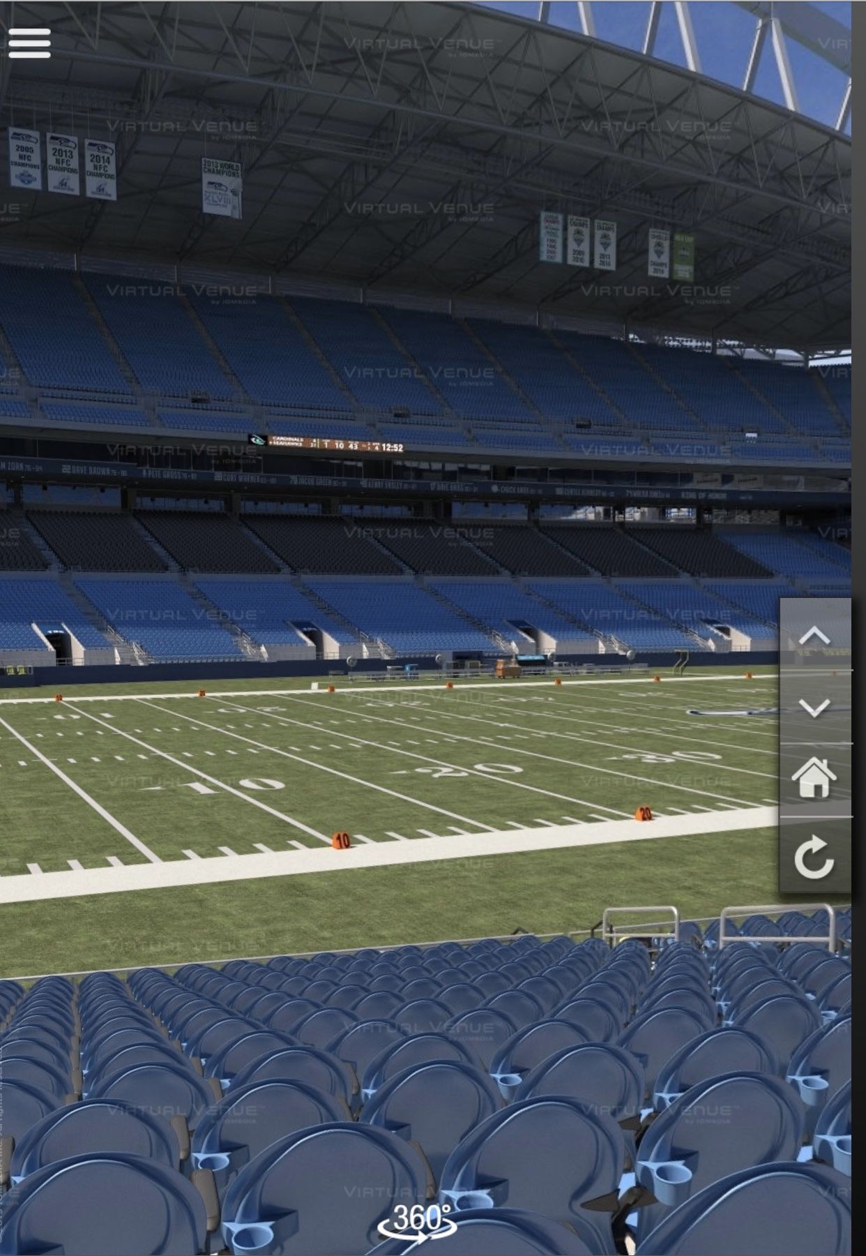 Seahawks vs Minnesota Vikings - Section 113, Row S, very close to the action!