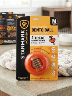 Starmark Bento Ball Treat Dispensing Chew Toy – Medium