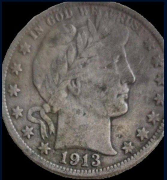 1913 Barber HALF Dollar Silver