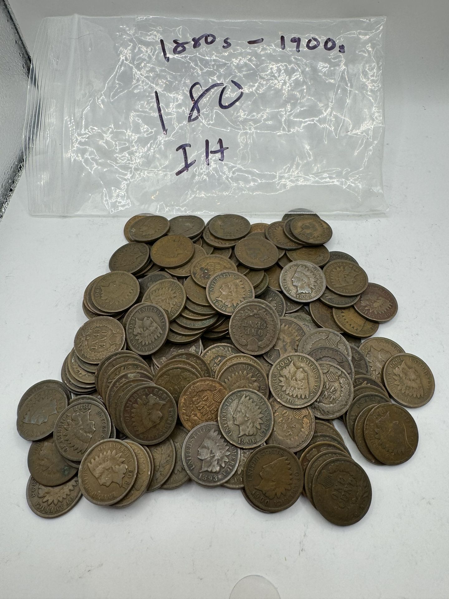 180 Indian Head Cents Coins (Lots In Really Nice Condition!),All Products : American Fashion Style Bags On Sale