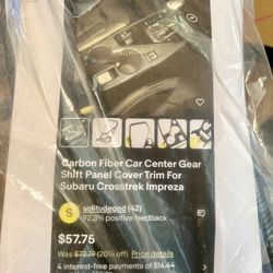 Carbon Fiber Car Center GearShiftPanel Cover Trim