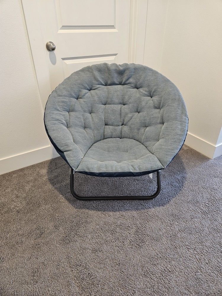 Jute Cotton Blend Dark Blue Hang-A-Round Lounge Chair