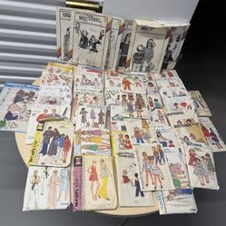 Big Lot of 45 (maybe a few more) Vintage Clothing Patterns-McCall’s, Simplicity, Butterick