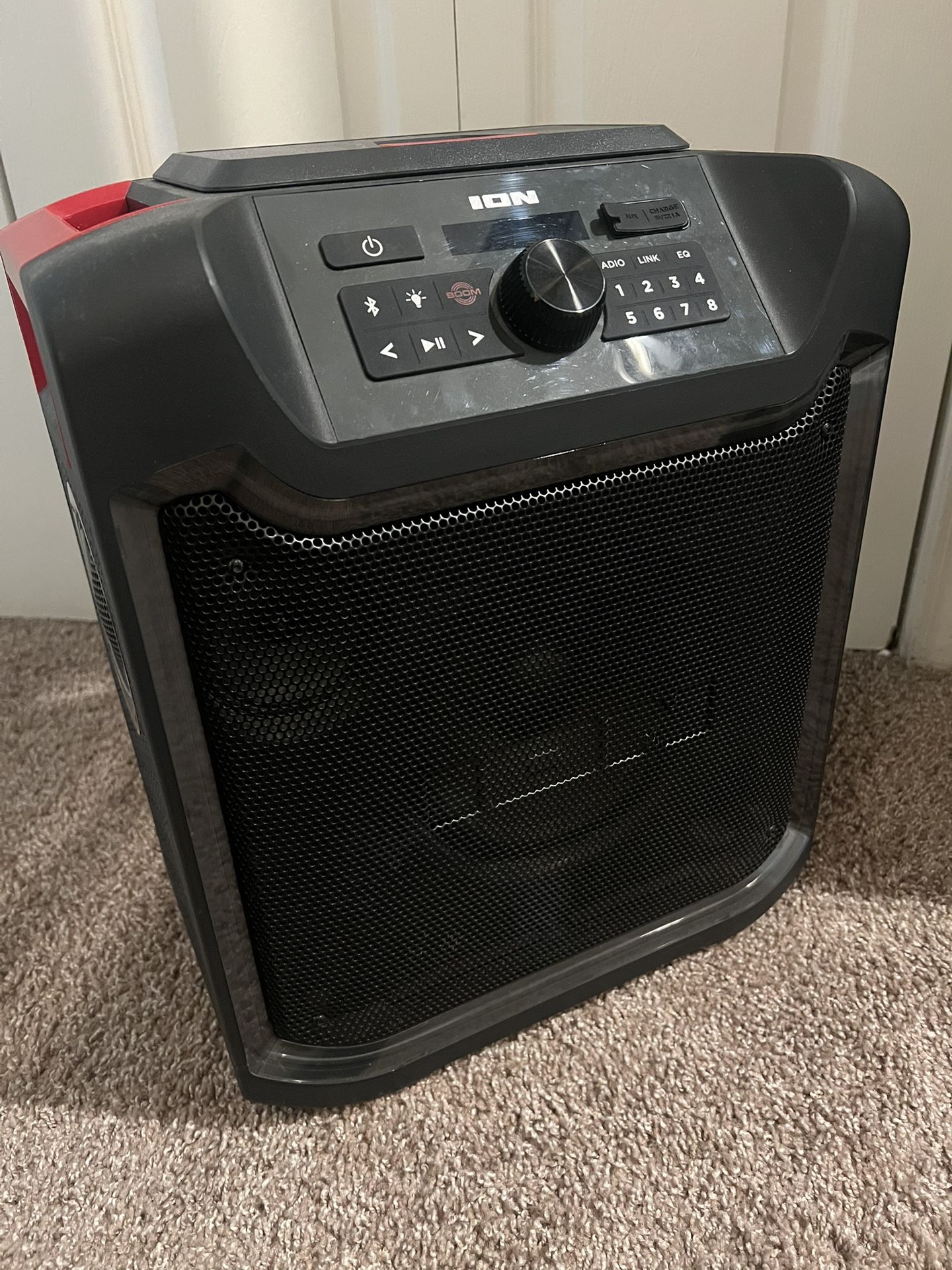 ION portable speaker with control panel