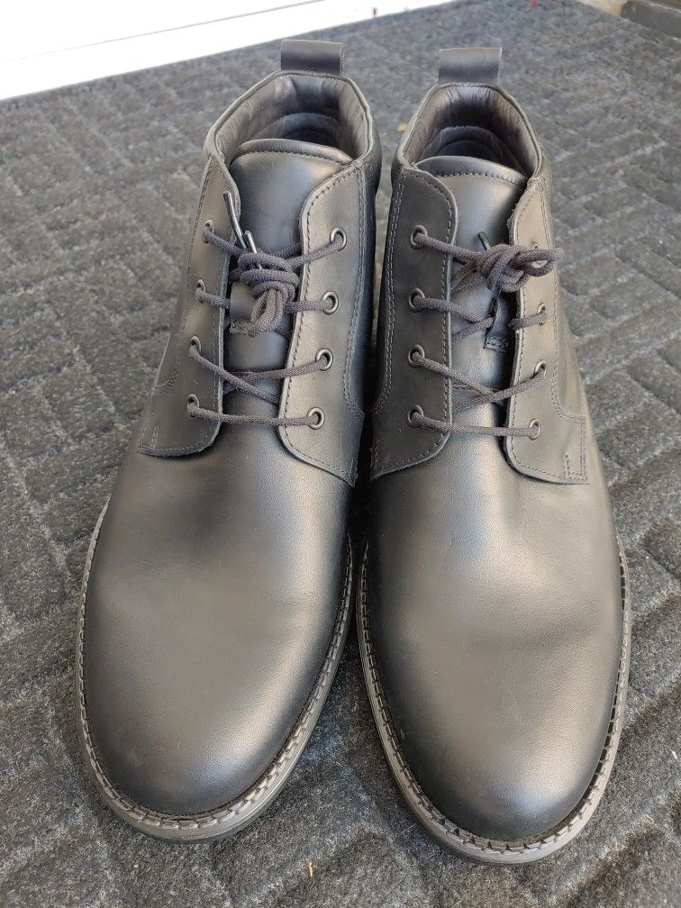 ECCO Gore-Tex Men's Black Leather Boots Goretex Waterproof Boots