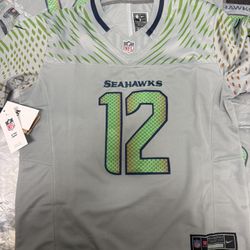 Seattle Seahawks Jaxon Smith Njigba JSN  And 12 FAN Nike Stitched Jersey, Mens S to 3XI