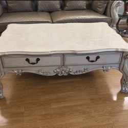 Wood Coffee Table With Drawers 