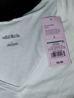 Girls White New V Shirt