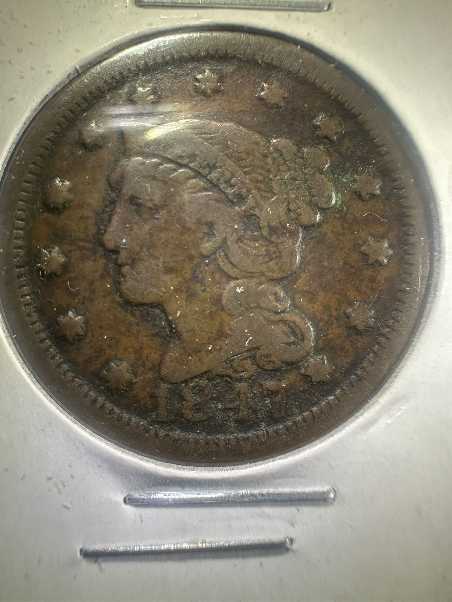 1847 - Braided Liberty Large Penny 