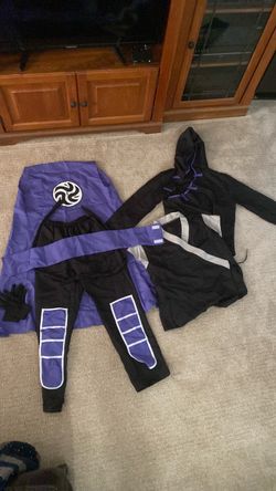 Purple and Black Ninja Cosplay Costume Set