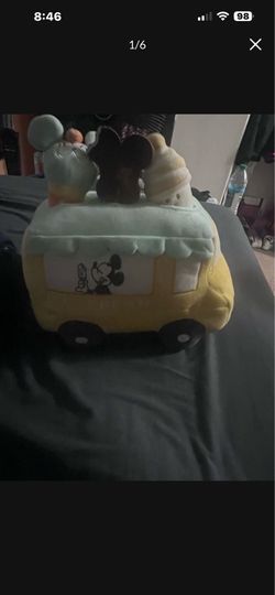 Disney Tails Mickey Ice Cream Truck Plush Pet Toy