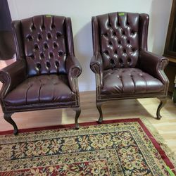Pair Of Vintage Leather Chairs