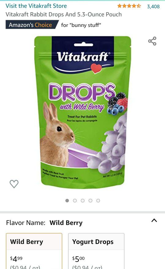 Vitakraft Wild Berry Rabbit Treats