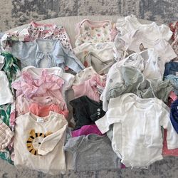 Baby Girl Clothes 0-6 Months (60 Pieces) 
