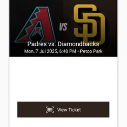 PADRES vs. DIAMONDBACKS - 2 TICKETS/TAILGATE PARKING - MONDAY 7/7/2025