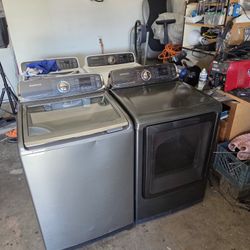 SAMSUNG WASHER AND ELECTRIC DRYER 