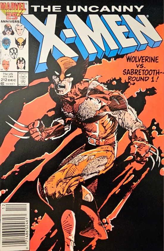 Uncanny X-men #212 NEWSSTAND VARIANT Iconic Wolverine Cover NM 🔥🔥🔥
