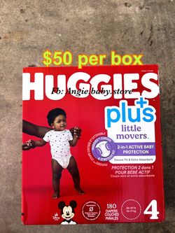Huggies Little Movers Plus Size 4 Diapers 180 Count