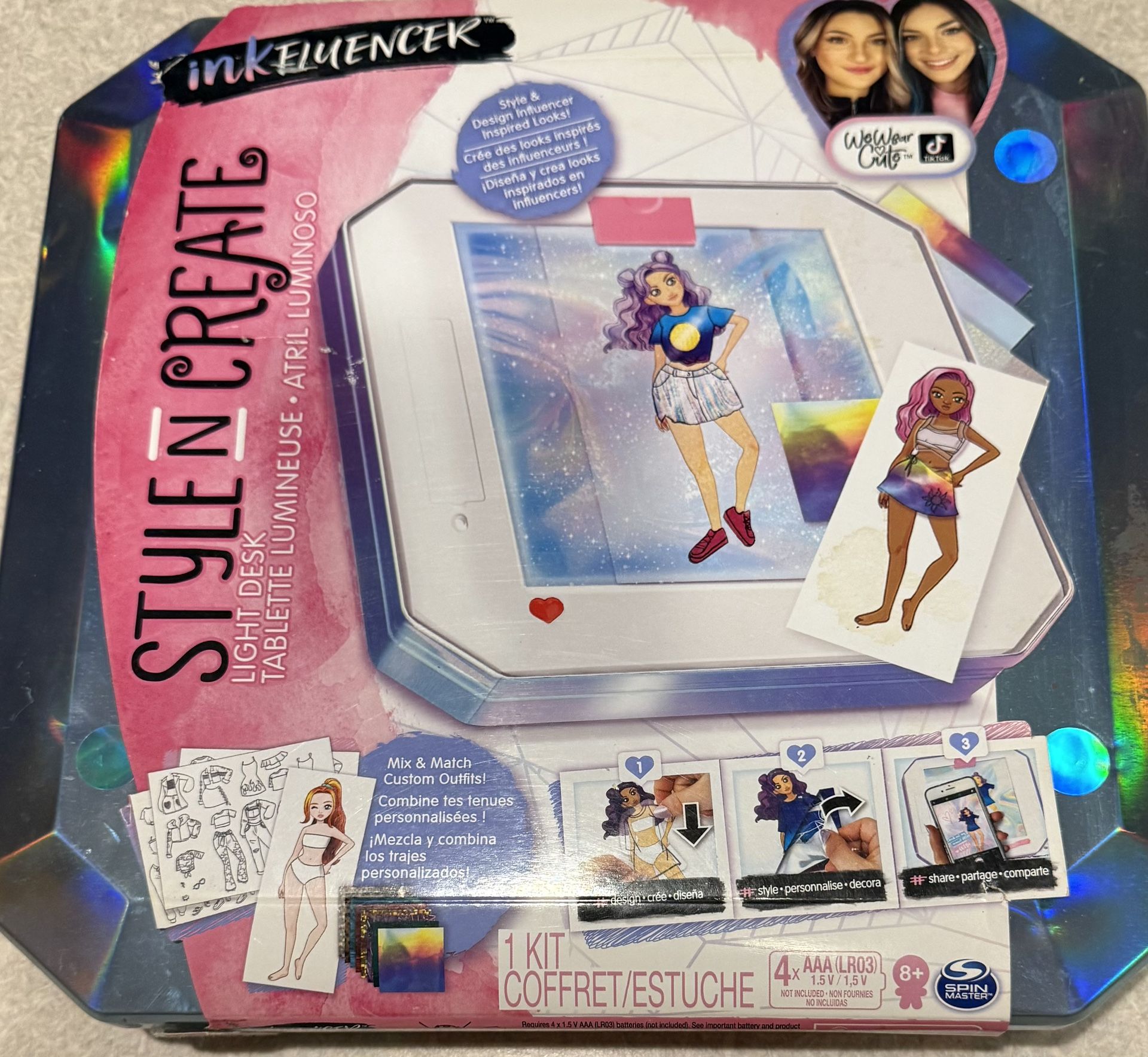 InFluencer Style 'N Create Light Desk - Fashion Design Toy - New Sealed