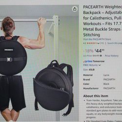Strength Training Backpack- Adjustable Weight Plate Bag