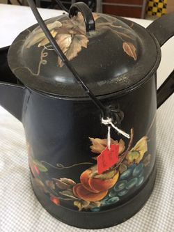 Toleware hand painted Kettle