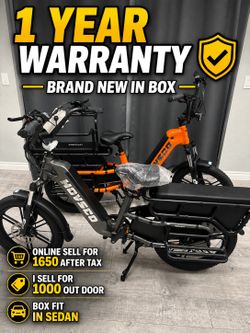 HOVCart orange and grey color available - Mother’s Day ebike sales - cargo electric bike for family