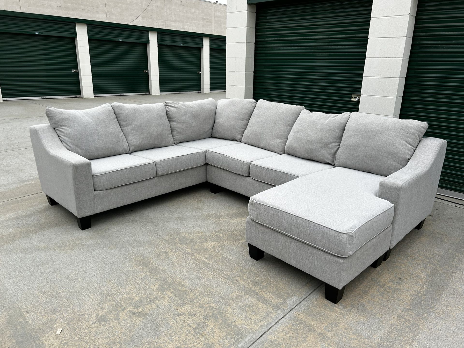 FREE DELIVERY | Grey U Sectional Sofa