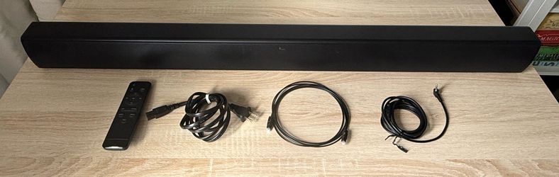 Soundbar with Remote and Cables