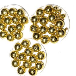 Gold Tone Textured Beads
