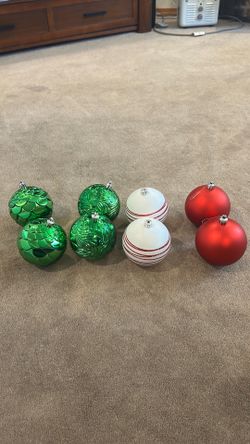 Free eight (8) large Xmas ornaments