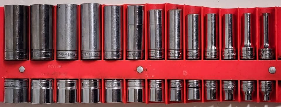 Snap-On 26 Piece 3/8" Drive 6-Point SAE Flank Drive® Shallow & Deep Socket