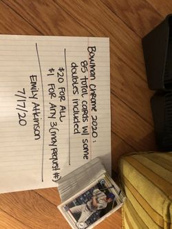 Bowman Chrome 2020 set of 85